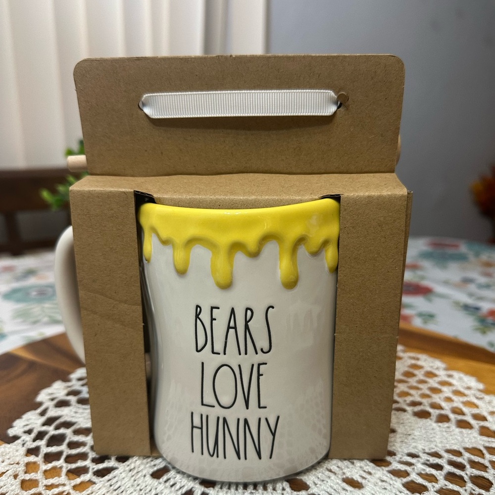 🛑SOLD‼️ceramic “SWEET AS HUNNY” pot with its wooden dipper - Picture 5 of 7